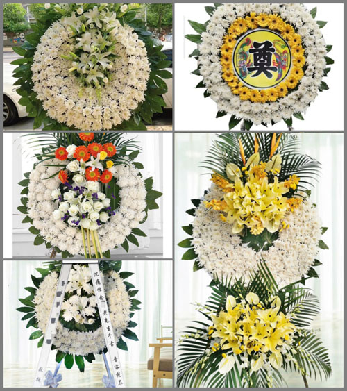 山东济宁任城区安居街道居北村花圈速递